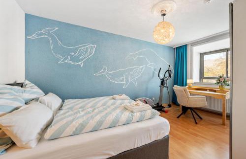Hanau Apartment | Stilvolles City-Apartment mit Balkon & Parkplatz, Nähe Frankfurt