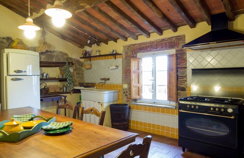 Boveglio Apartment | Stone Rustico with garden in an ancient village in Tuscany. View on ancient Pieve