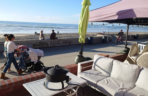 San Diego Apartment | Studio #3 Full-equipped with Boardwalk Patio Access - Oceanfront!