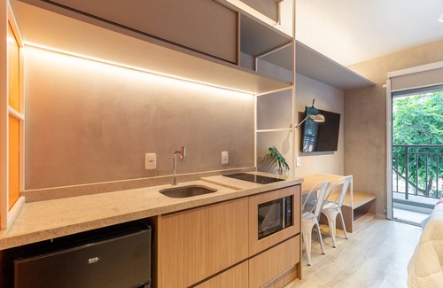 Vila Buarque Apartment | Studio A/c, Swimming pool and GYM