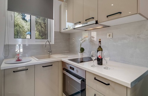 Lefkada Apartment | Studio Apartment "Deluxe 1" with Sea View, Shared Pool & Wi-Fi