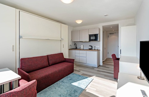 Furstenfeldbruck District Apartment | Studio Apartment "Huber Living Basic 209" with Balcony & Wi-Fi