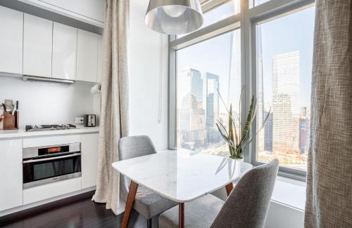 Financial District Apartment | Studio in Tribeca w gym lounge roof deck NYC-1373
