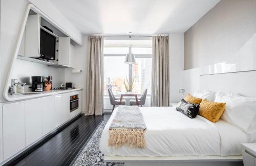 Financial District Apartment | Studio in Tribeca w gym lounge roof deck NYC-1373