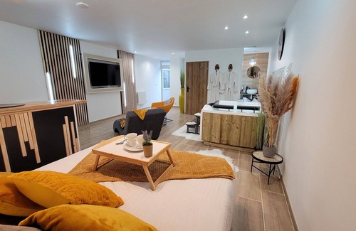 La Bassee Apartment | Studio Privatif Avec Spa, Espace Détente au Calme