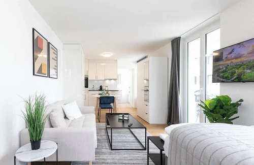 St. Gallen Apartment | Studio Waaghaus with Parking lot and Balcony