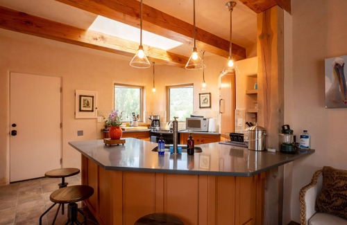 Canones House | Stunning Views of The Pedernal, Expansive Lounge/Deck, 43 acres of Private Land