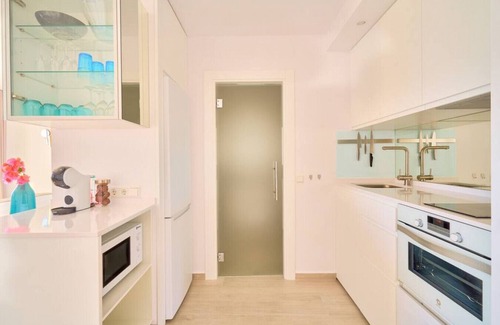 Nikki Beach Apartment | Sun all day double wide balcony with panoramic sea view