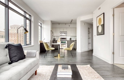 Ballston Apartment | Sunny Virginia Square 1BR w/Gym & W/D, steps to Metro, by Blueground