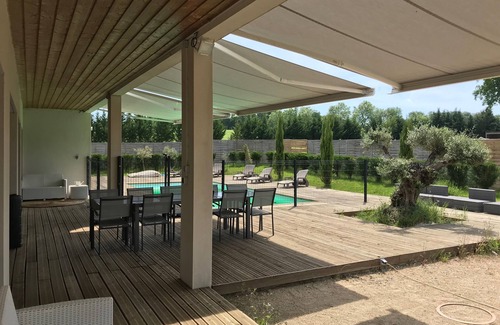 Clemenciat Villa | Superbly equipped single-storey villa with heated, secure swimming pool and no neighbors.