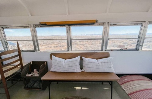 Newcastle Cabin | The Nowhere Bus · Off-Grid, Stargazing, Nic Cage Themed School Bus