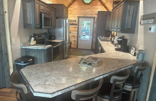 Mosinee Cabin | The Perch-Skywalk! Pet Friendly, 4-bedroom cabin on the Big Eau Pleine.