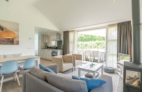 Westenschouwen House | This chalet is equipped with a gas fireplace and infrared sauna.