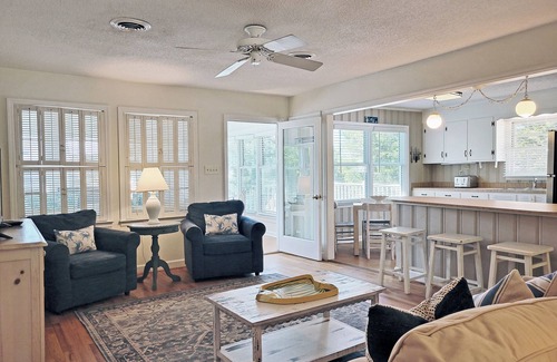 Pawleys Island House | Tidal Canal Beach House, Dog Friendly, Dock, Screened Porch, Easy Walk to Beach