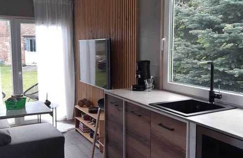 Werder upon Havel House | Tiny house in the middle of the village, tiny house in the countryside, the church bells wake you up