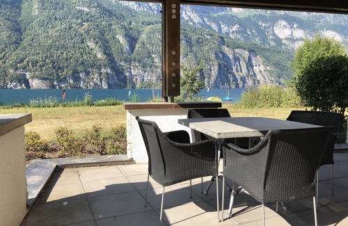 Unterterzen Apartment | Top location to the lake side - apartment right on Lake Walen and the ski resort Flumserberg