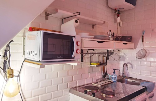 Quartier de la Monnaie Apartment | Top roof view studio with elevator/1mn to metro/Paris Centre