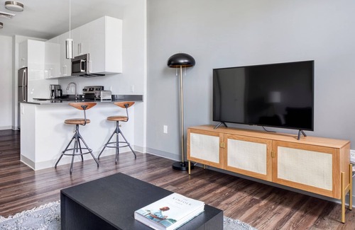 St. Elizabeth's Apartment | Trendy Brighton 1BR w/W/D, Gym, near T, Shops + Dining, by Blueground