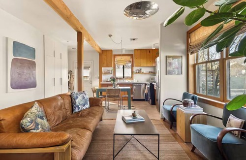 Blackshear-Prospect Hill House | Trendy East Austin bungalow with cowboy pool/extended stay