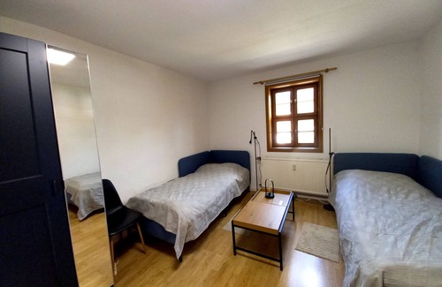 Plessa Apartment | Vacation apartment in a historic watermill with plenty of open space