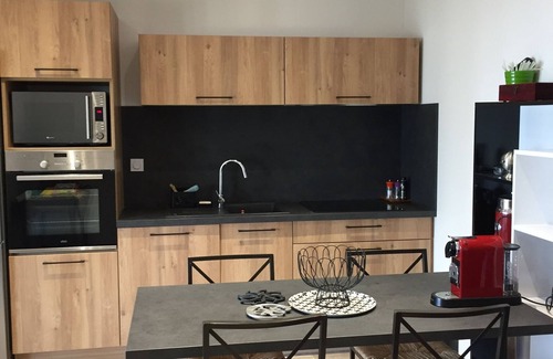 Belgodere Apartment | Very quiet garden level with sea and mountain views,
