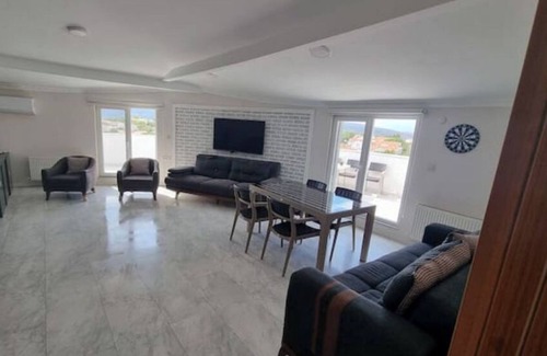 Gokceada Apartment | Very Spacious Terrace Apartment with Turkish Bath