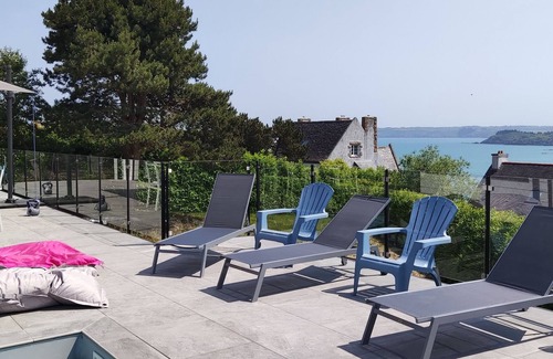 Locquirec Villa | Villa 8 persons Exceptional Sea View, Heated swimming pool + spa, Beach at 250m
