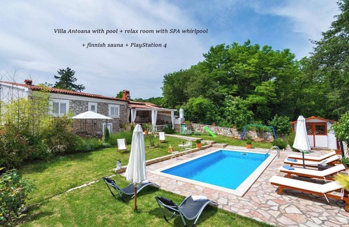 Sveta Katarina Villa | Villa Antoana with pool + SPA whirlpool + finnish sauna + PlayStation 4 + WiFi