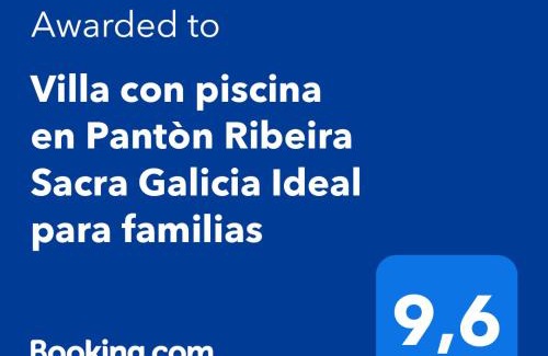 Panton Villa | Villa con piscina en Pantòn Ribeira Sacra Galicia Ideal para familias