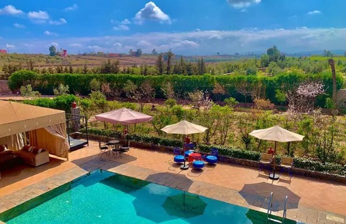 Aghouatim Villa | Villa farm host heated pool view Grand Atlas