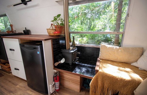 Alert Bay House | Vintage Airstream with Ocean Mountain Views