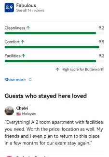 Butterworth Apartment | Warmth Nest4U Homestay Butterworth