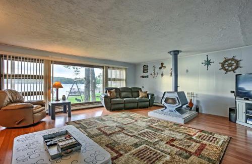 Le Roy House | Waterfront Rose Lake Cabin with Fire Pit, Dock, Boats