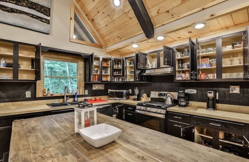 Ellijay Cabin | WeLOVEdogs/allBreedsSizes/2King/FencedYard/Firepit