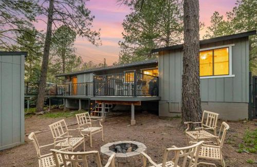 Kachina Village House | Wooded Oasis, Hot Tub, Fenced Yard, Chic Design
