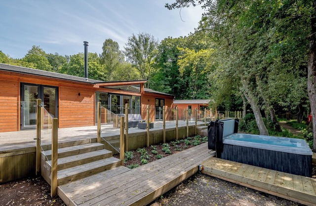 A stunning lodge with a centre lounge.