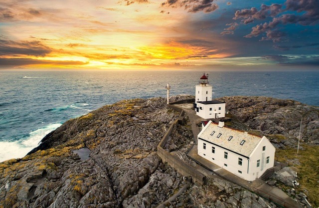Amazing lighthouse in the middle of the sea! Experience wild Norwegian nature!
