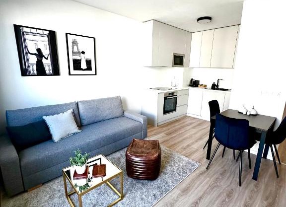 Apartmán s klimatizáciou a balkónom pri letisku BTS