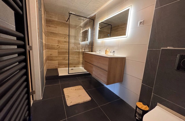 Apartment with private terrace and sauna indoor.