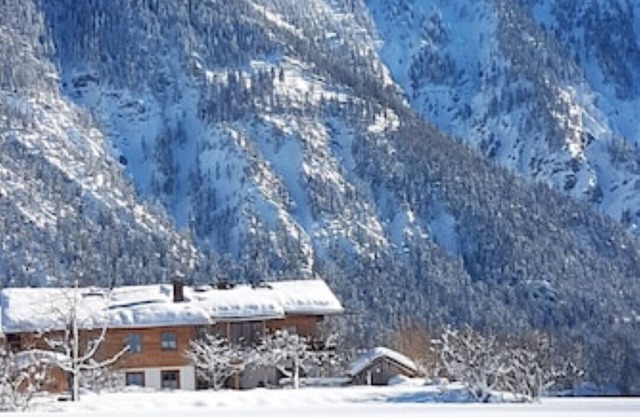 Apartment with a view of the Wendelstein & direct access to cross-country ski trails & hiking/MTB trails