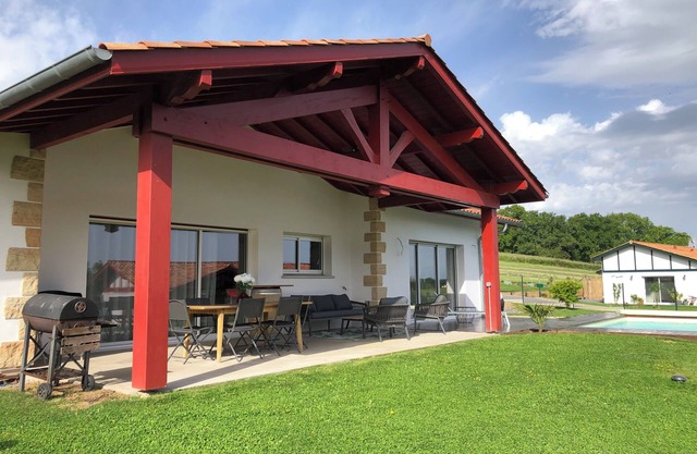 Basque house at the foot of the mountains