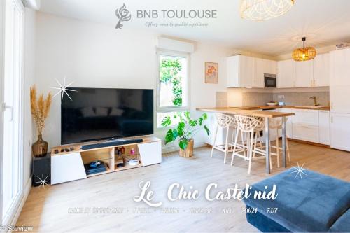 BNB TOULOUSE - Le Chic Castel'nid - Clim - Parking - Terrasse - WiFi