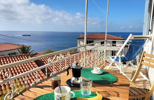 Breathtaking view from our New modern apartment a few steps away from the sea
