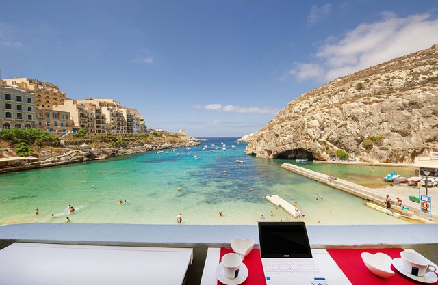 Brilliant Beachfront Apartment with Super Sunset views in Xlendi Bay, Gozo Malta