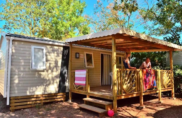 Camping maeva Club Les Rivières * - Mobile Home 3 Rooms 4 people Air-conditioned + TV