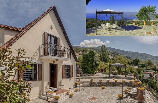 Chalet Orfeas -Portaria | magic View, Garden 1000m2 , jacuzzi