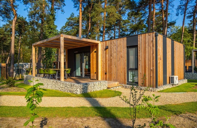 Chalet with air conditioning on a holiday park