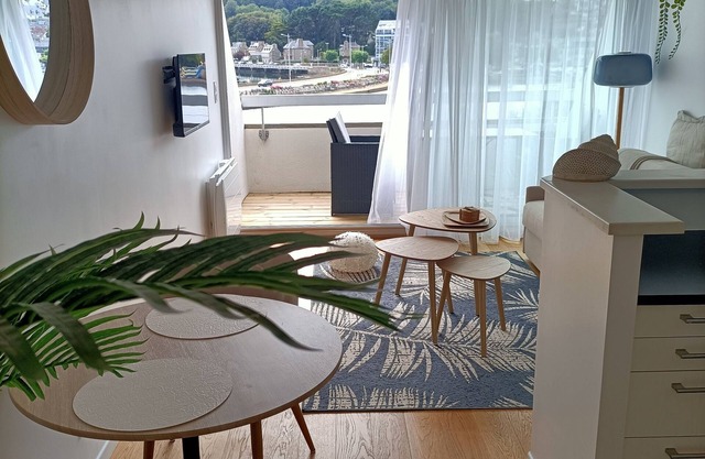Charming, cocooning studio with breathtaking harbor view.