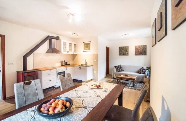 Charming, recently refurbished apartment with stunning views of mount Krn and beautiful surroundings