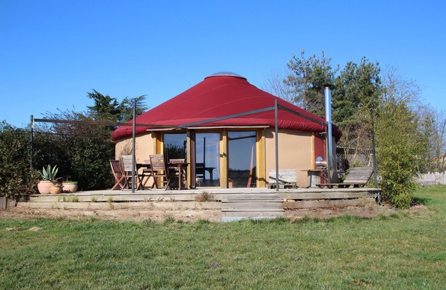 Comfortable yurt on the edge of the valley.